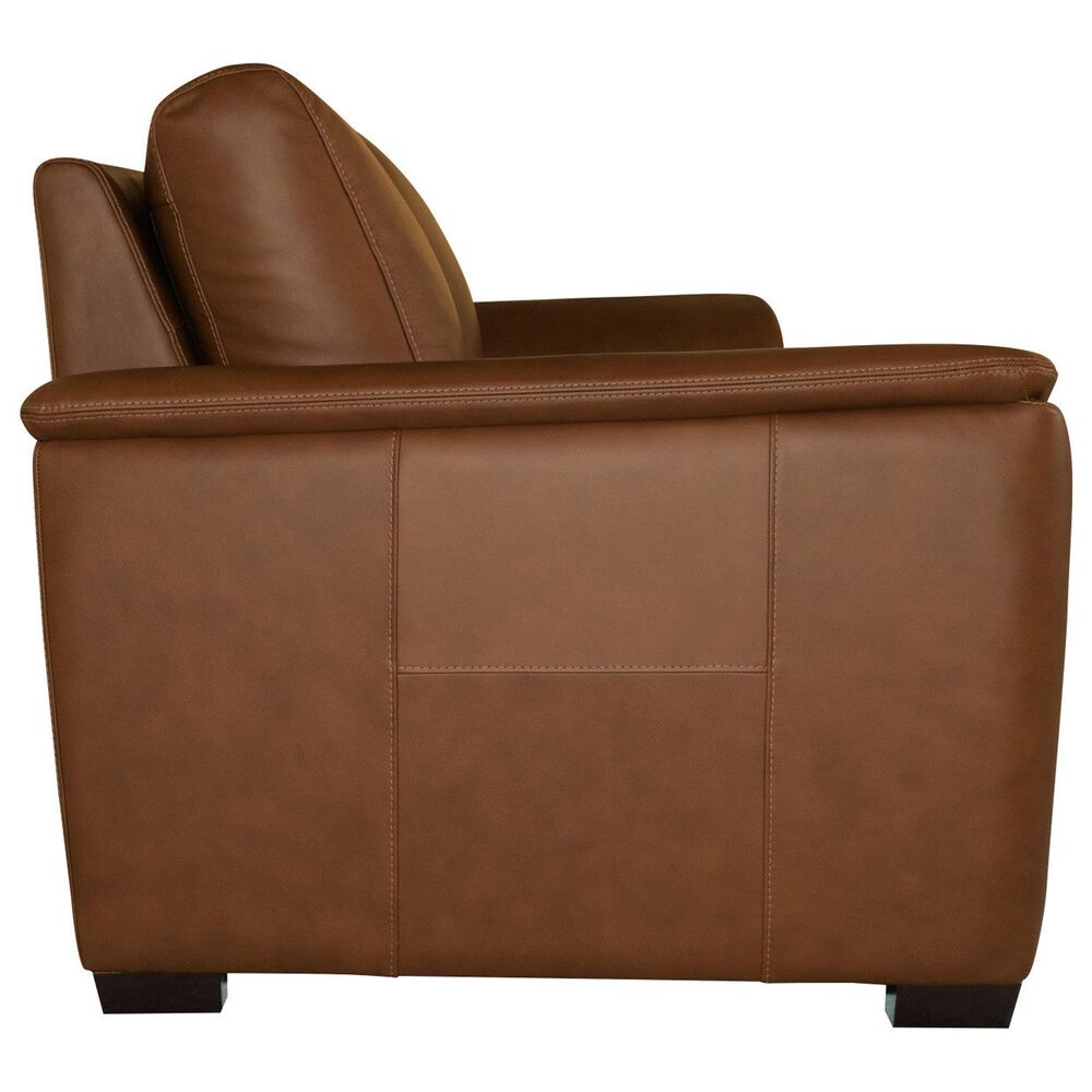 Flexsteel Henry 4-Piece Stationary Leather Living Room Set in Caramel, , large