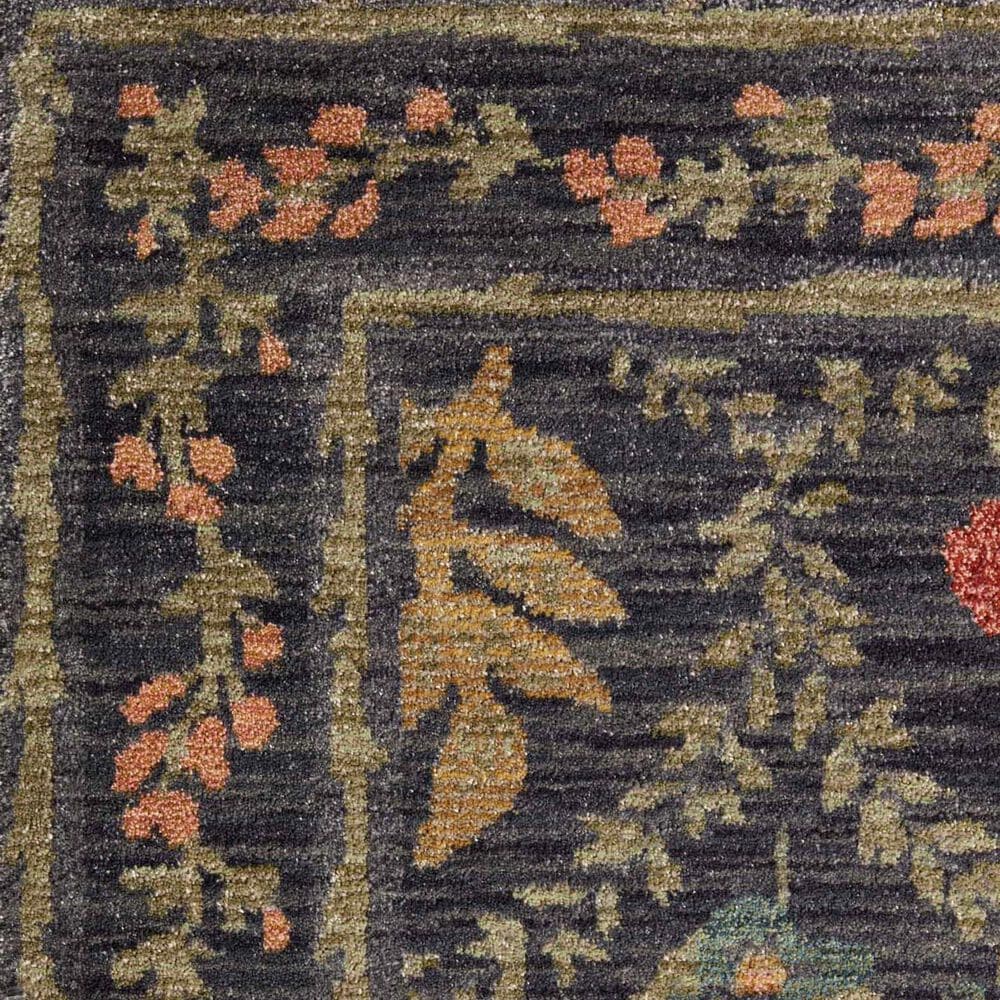 Rifle Paper Co. Fiore FIO-04 2&#39;7&quot; x 4&#39; Charcoal Area Rug, , large