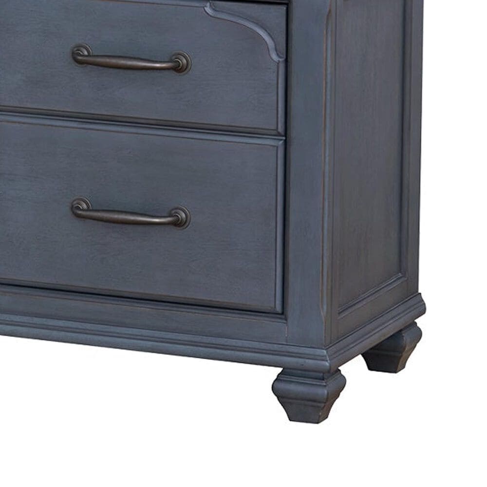 Legends Furniture Americana 84&quot; TV Stand in Corduroy Blue and Brown, , large