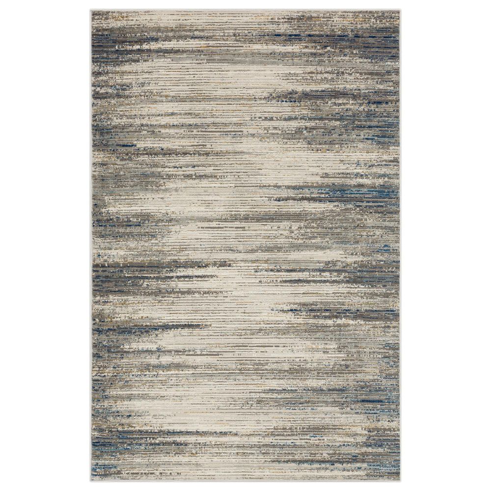 Karastan Cleo Bell Place 5"3" x 8" Light Grey Area Rug, , large
