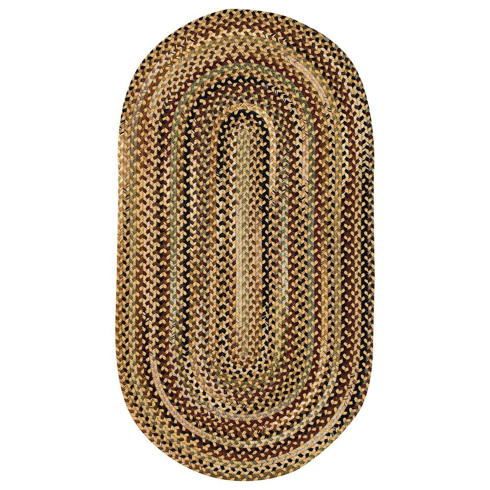 Capel Gramercy 0070-100 9"2" x 13"2" Oval Gold Area Rug, , large