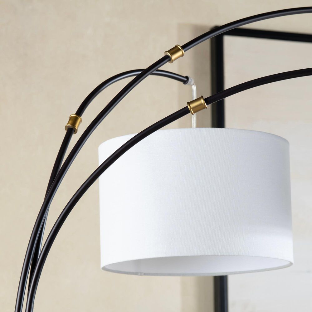 Crestview Collection Claremont Floor Lamp in Black, , large