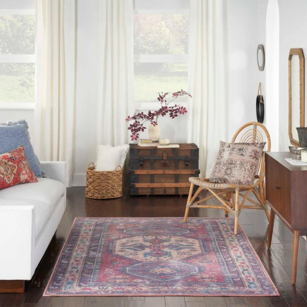 57 Grand by Nicole Curtis Series 1 2&#39; x 3&#39;9&quot; Red, Beige and Navy Area Rug, , large