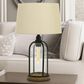 Cal Lighting Ciney Table Lamp in Black and Wood, , large