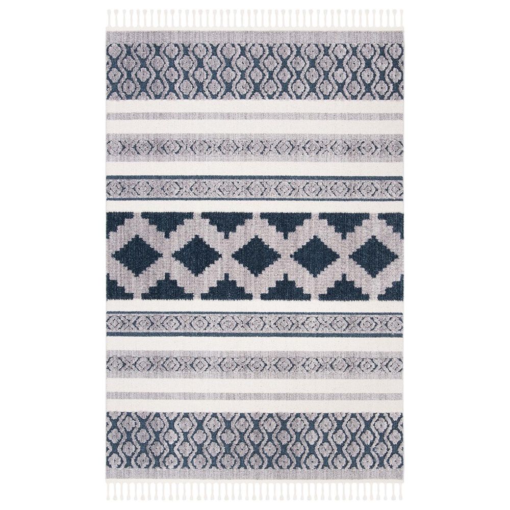Safavieh Marrakesh MRK515B 5"3" x 7"6" Ivory and Blue Area Rug, , large