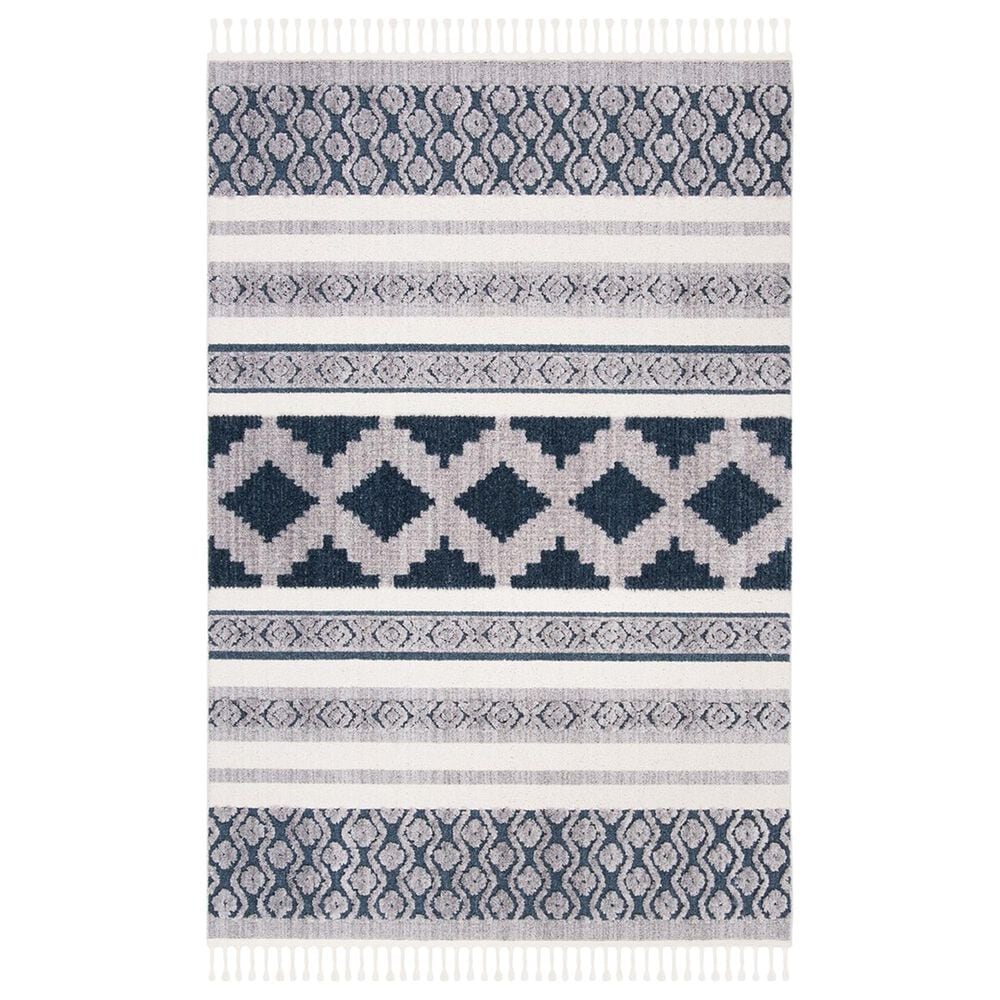 Safavieh Marrakesh MRK515B 5"3" x 7"6" Ivory and Blue Area Rug, , large