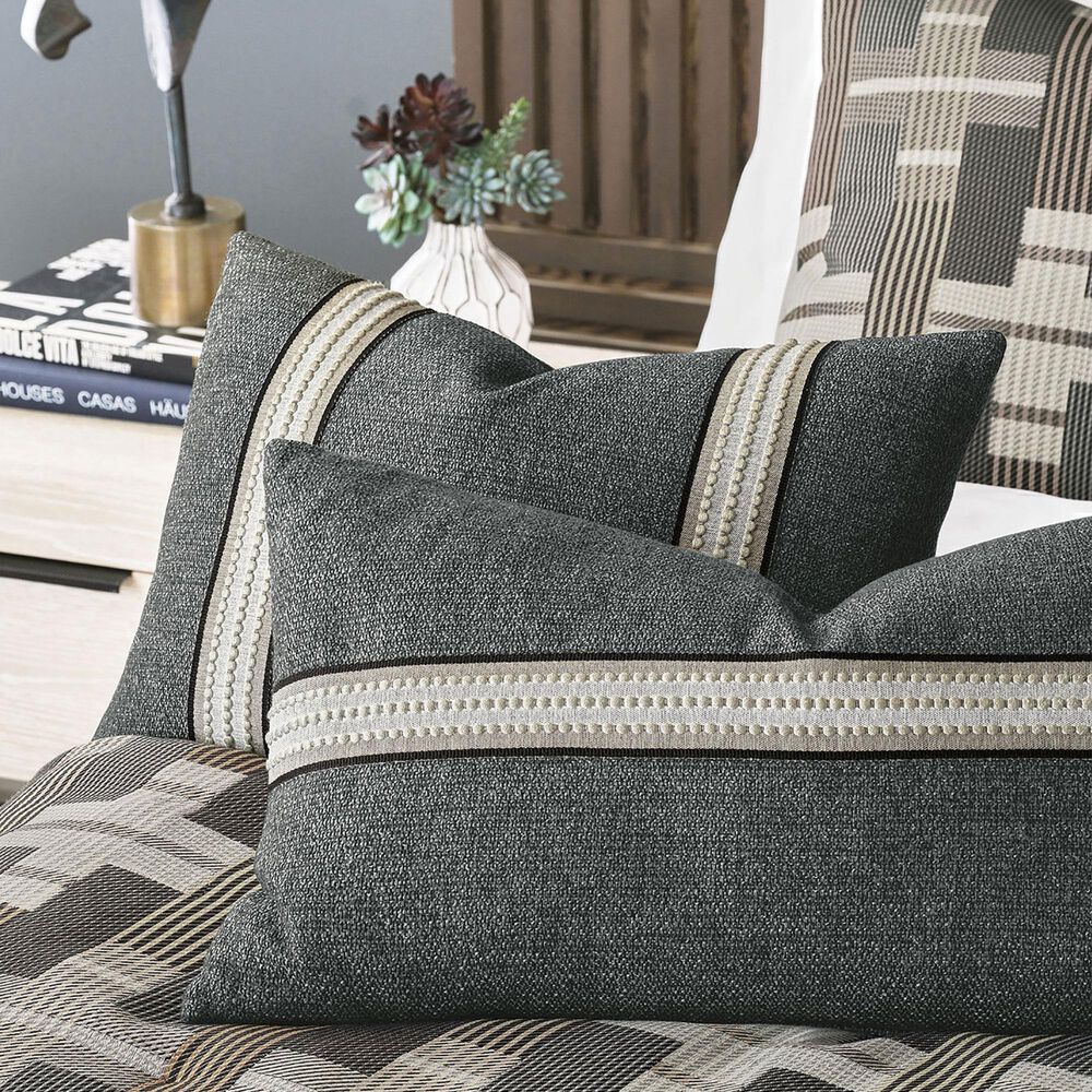 Eastern Accents Enoch 15&quot; x 26&quot; Decorative Pillow in Grigio Smoke, , large