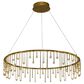 Golden Lighting Lucerna 32" 1-Light LED Chandelier in Gold, , large