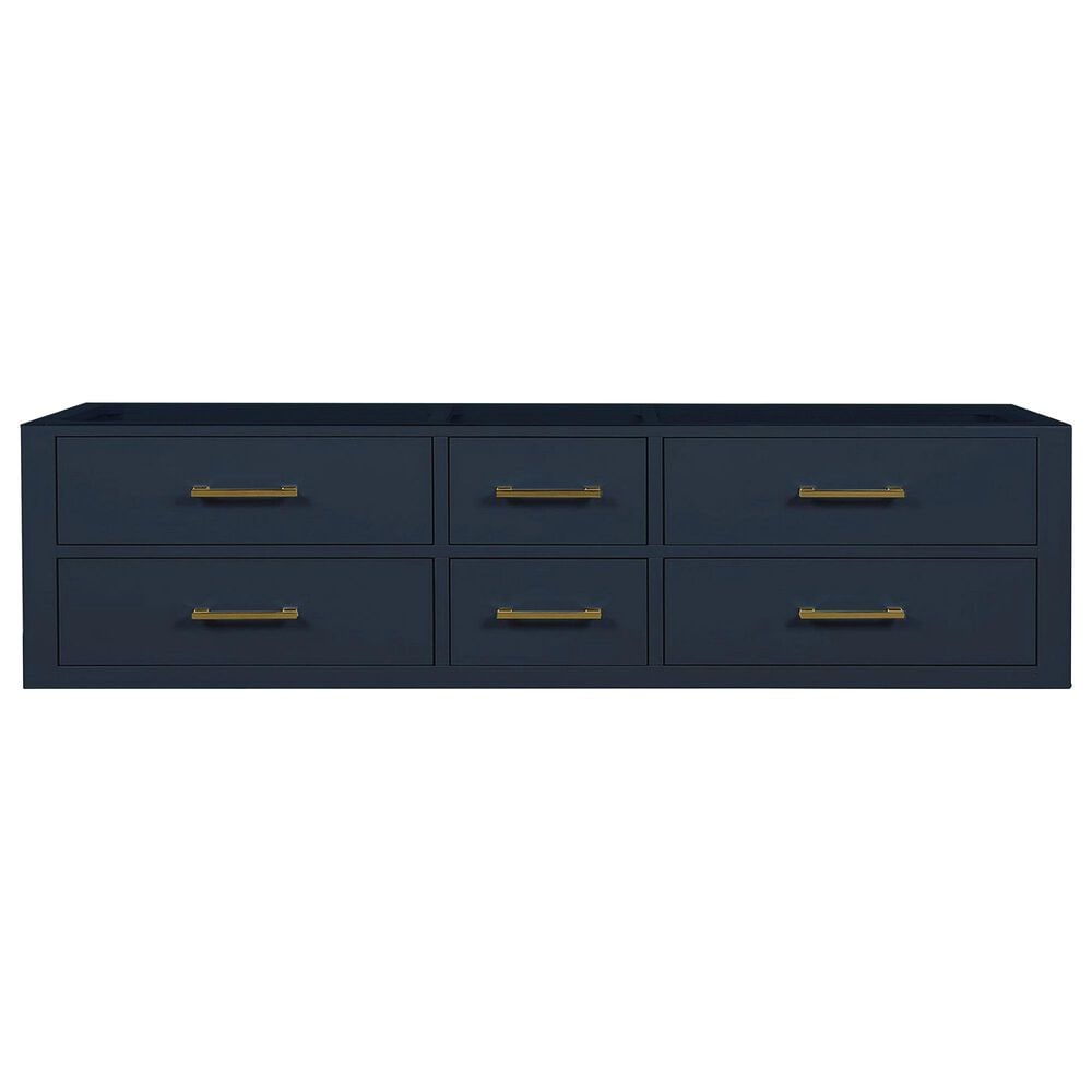 Lexora Home Castor 72&quot; Double Bathroom Vanity in Blue with 2 cm White Quartz Top and Rectangular Sinks, , large