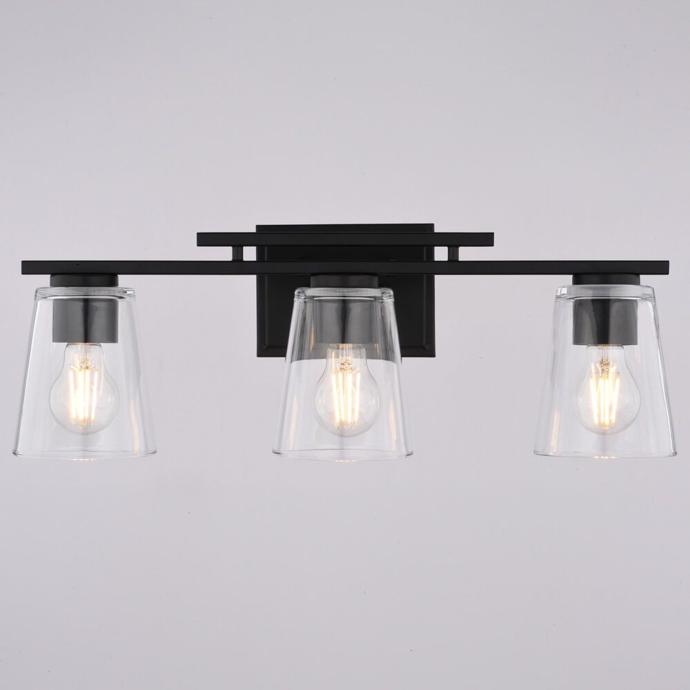 Vaxcel Sedona 3-Light Bathroom Vanity in Matte Black, , large