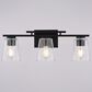 Vaxcel Sedona 3-Light Bathroom Vanity in Matte Black, , large