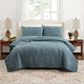 Peking Handicraft Mystic Floral 3-Piece King Quilt Set in Teal, , large