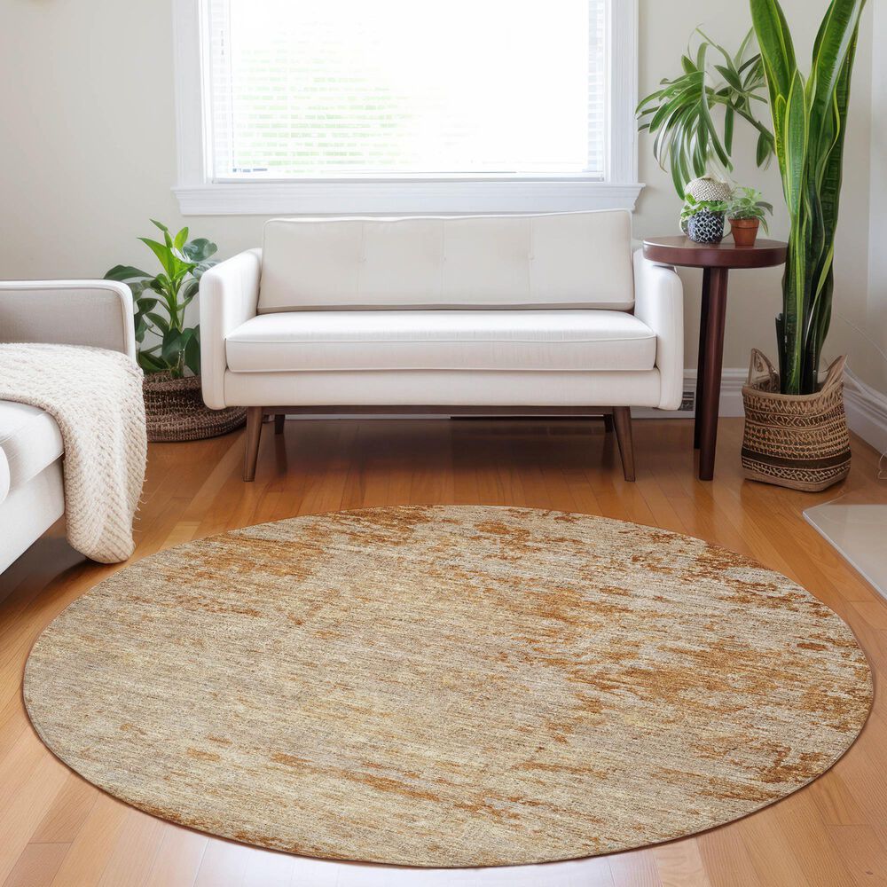 Dalyn Rug Company Burano BU2 8&#39; Round Copper Indoor/Outdoor Area Rug, , large
