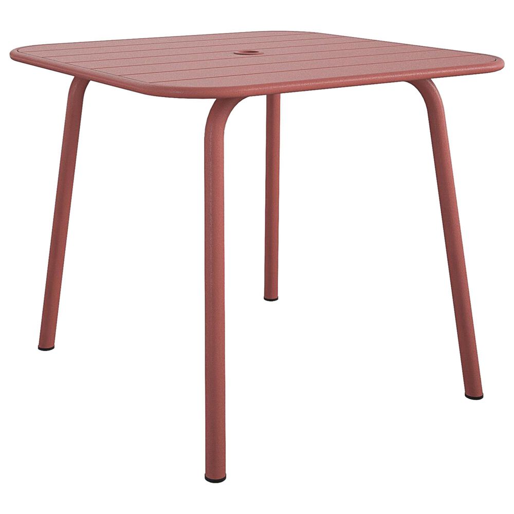 DHP June Patio Dining Table in Persimmon Red - Table Only, , large