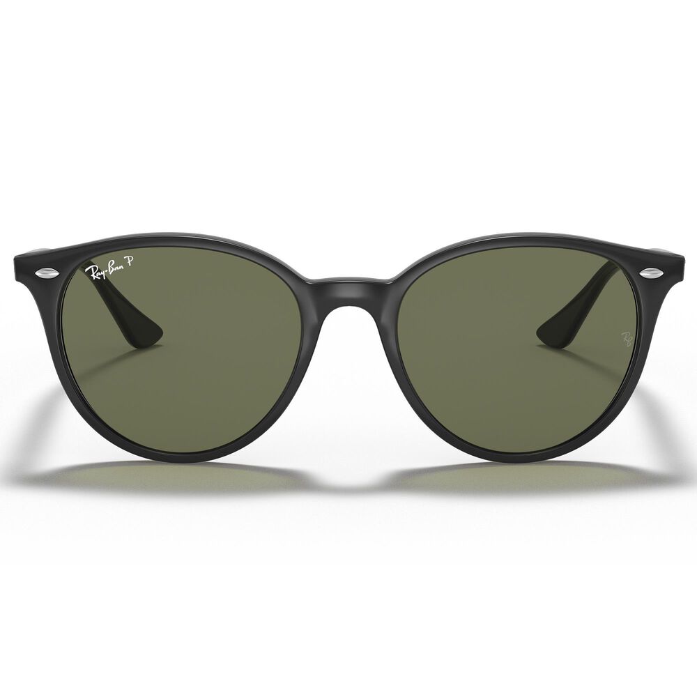 Ray-Ban Sunglasses with Green Lenses in Polished Black, , large