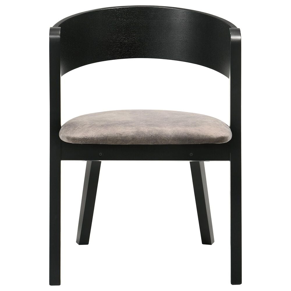 Blue River Venus and Jackie 5-Piece Dining Set with Brown Cushion in Black, , large