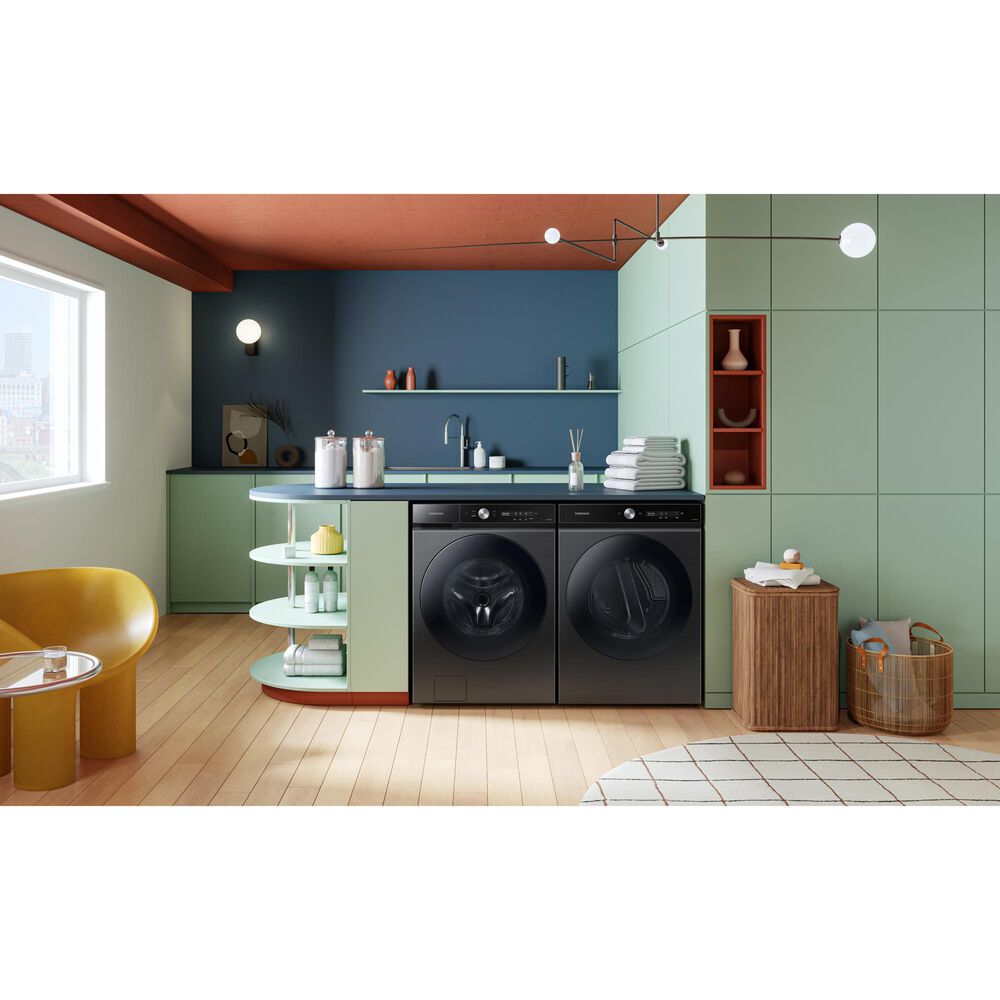 Samsung Bespoke 7.6 Cu. Ft. Front Load Electric Dryer with AI Optimal Dry and Super Speed Dry in Brushed Black, , large