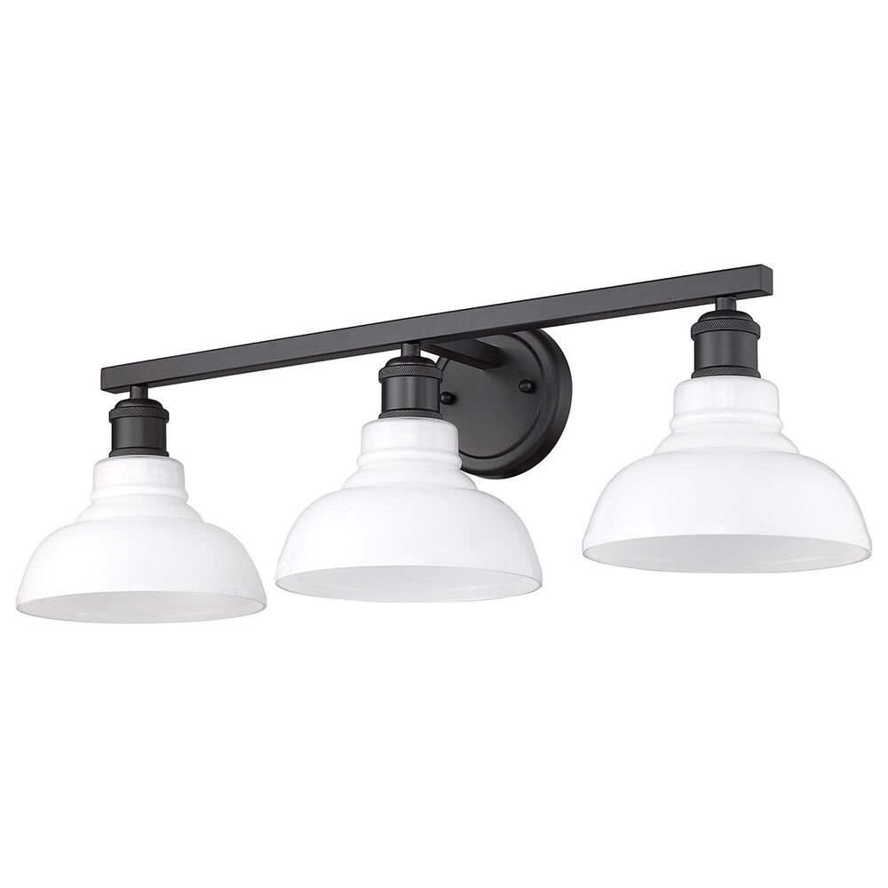 Golden Lighting Carver 3-Light Bath Vanity in Matte Black, , large