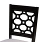 Baxton Studio Peter Side Chair with Grey Cushion in Dark Brown (Set of 4), , large