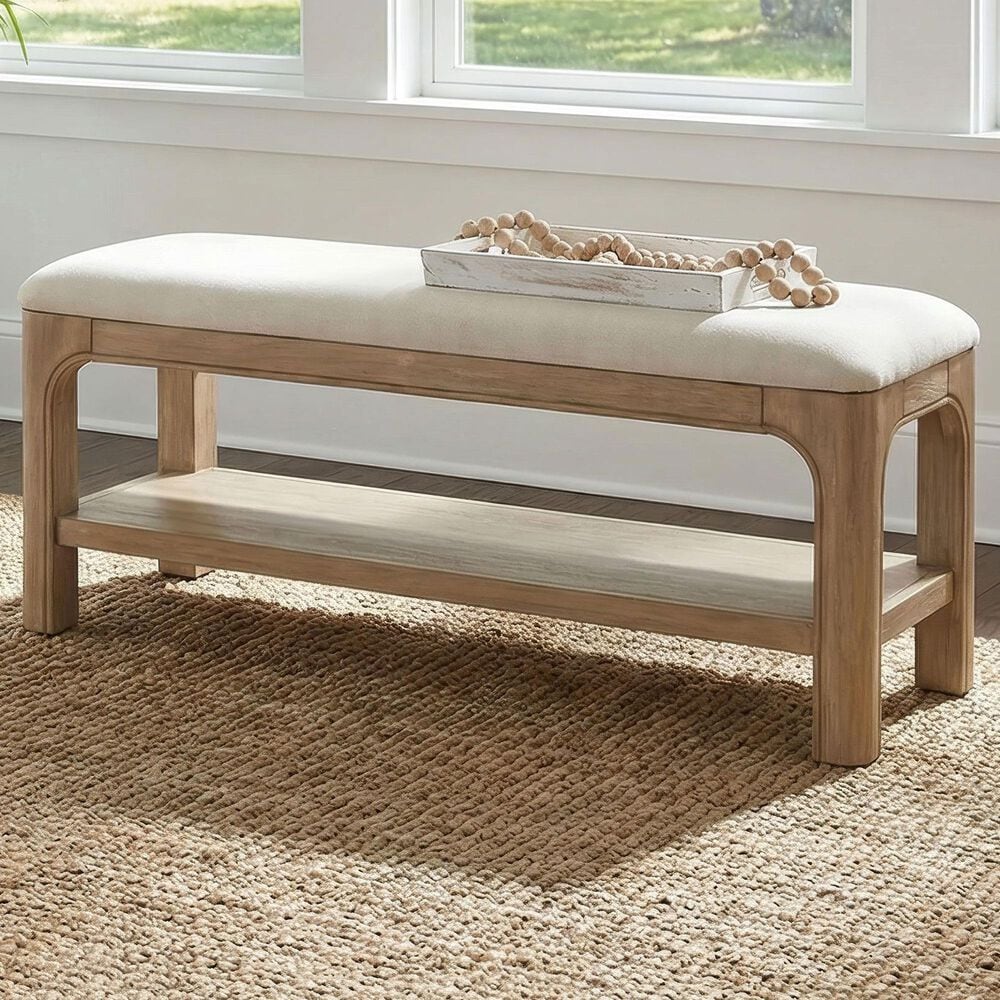 Coaster Solano Upholstered Bench in Beige, , large