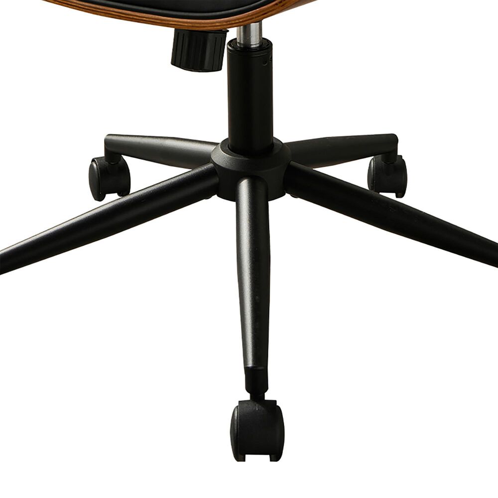 HOMLUX Ergonomic Swivel Office Chair with Button-Tufted Cushion in Black, , large