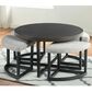Steve Silver Yukon 5-Piece Nesting Cocktail Table Set in Walnut and Ebony, , large