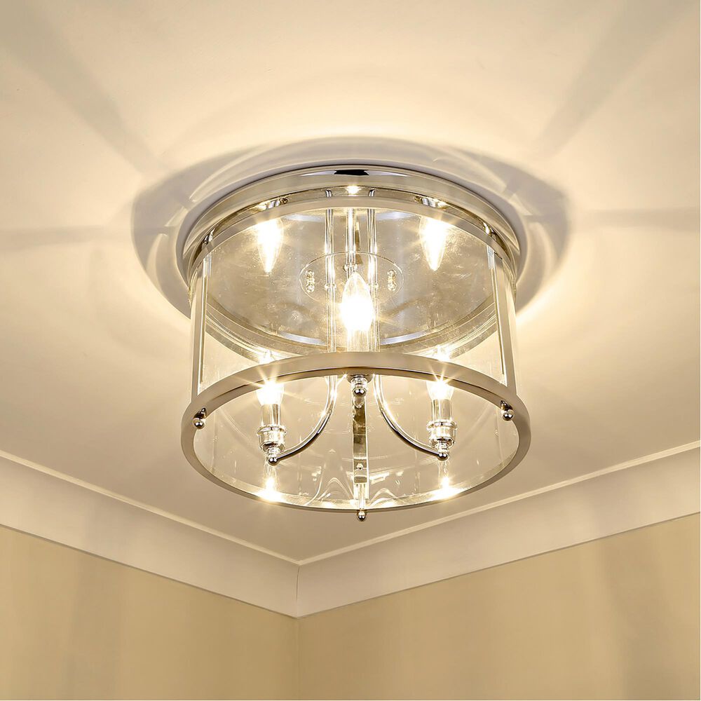 Golden Lighting Payton Flush Mount in Chrome, , large