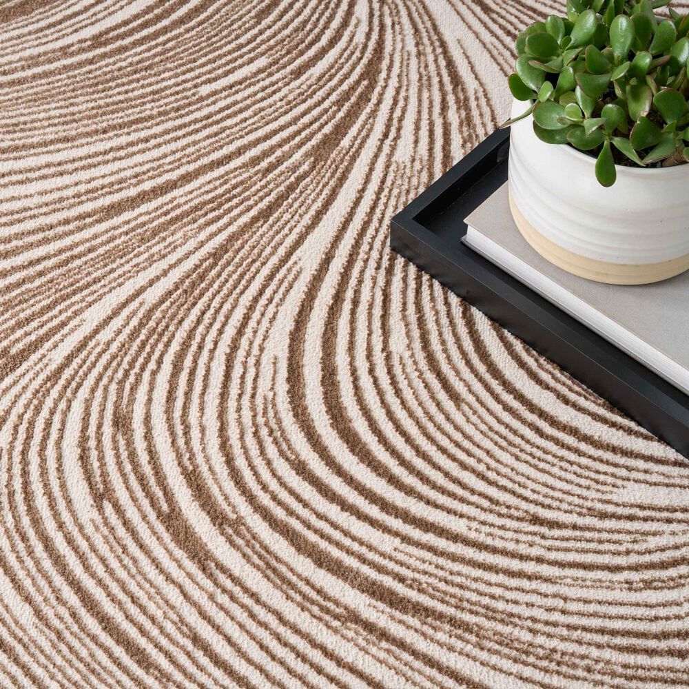 Nourison Central Park West CEP02 Beige and Brown 6&#39; x 9&#39; Area Rug, , large