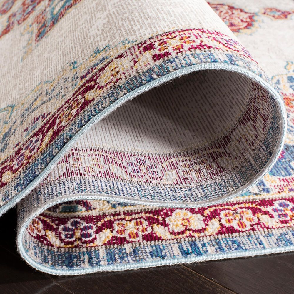 Safavieh Aria Oriental 2&#39; x 8&#39; Ivory and Navy Runner, , large