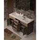 Lexora Home Abbey 60" Double Bathroom Vanity in Grey Oak with 2 cm White Carrara Marble Top and Rectangular Sinks, , large