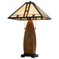 Cal Lighting Tiffany Table Lamp in Oak, , large