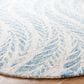 Safavieh Micro-Loop MLP170A 5" Round Ivory and Blue Area Rug, , large