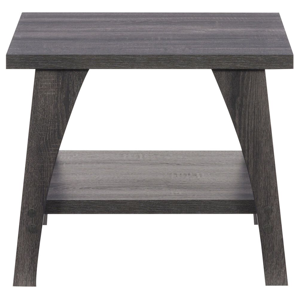CorLiving Hollywood Side Table with Curved Legs in Dark Grey, , large