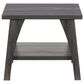 CorLiving Hollywood Side Table with Curved Legs in Dark Grey, , large