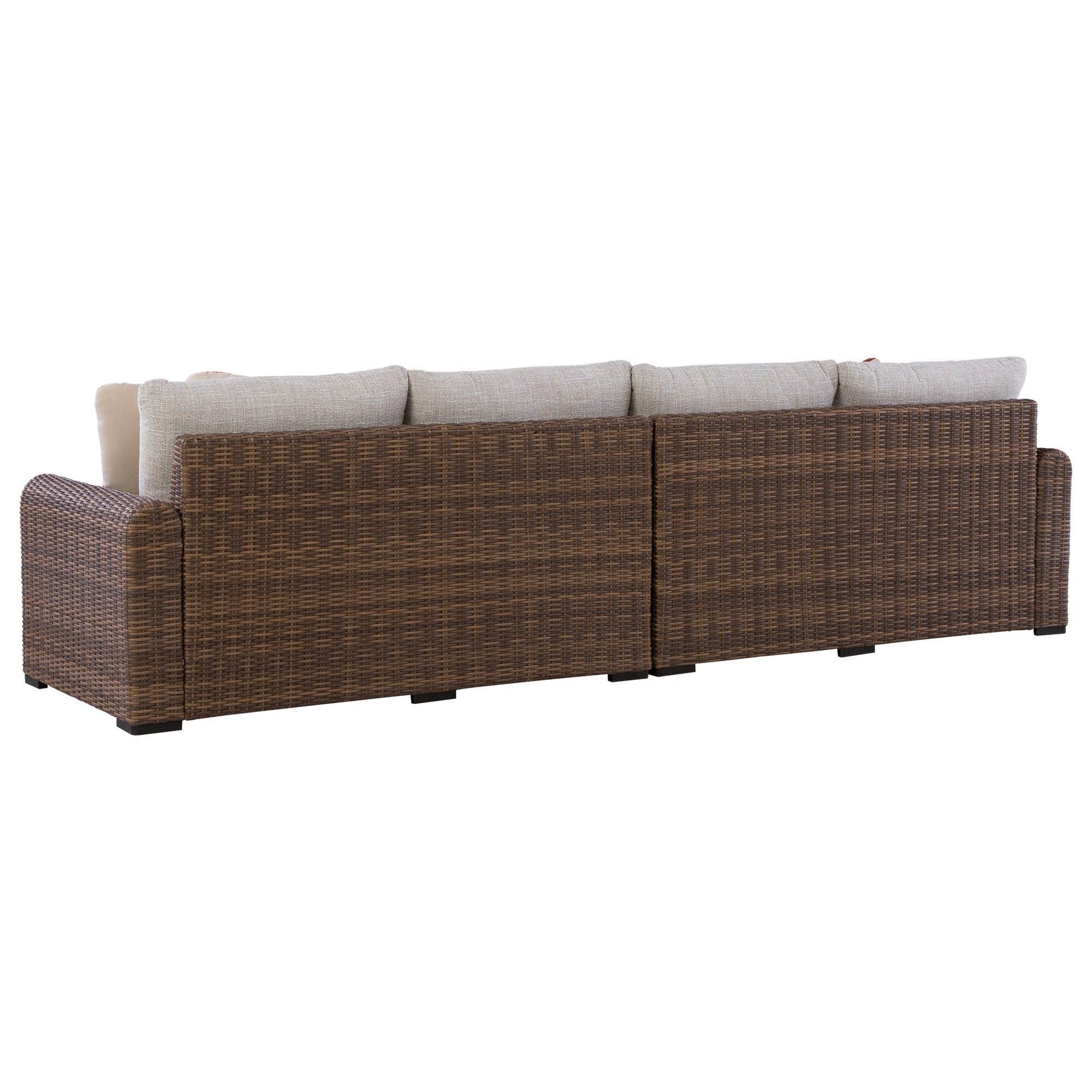 Ashley Dolan Creek 4-Piece Outdoor Sectional in Beige