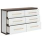 Ashley Kendanport King Upholstered Bed with Dresser, Chest, and Two Nightstands in Brown and White, , large