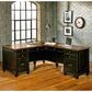 Wycliff Bay Hartford L-Desk in Black and Oak, , large