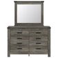 Ashley Frandern 6-Piece Full Bookcase Storage Bedroom Set in Rustic Warm Gray, , large