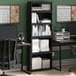 HOMLUX Enhanced Home 5-Tier Shelf Bookcase in Blackwood, , large