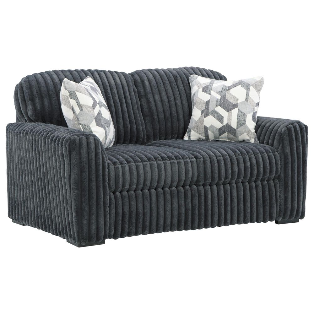 Ashley Midnight-Madness Stationary Loveseat in Gunmetal, , large