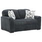 Ashley Midnight-Madness Stationary Loveseat in Gunmetal, , large