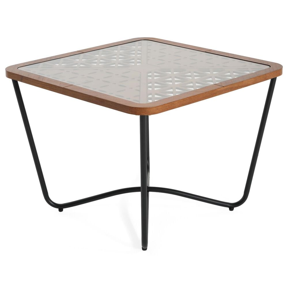 Hearth and Haven Modern Square Coffee Table in Brown and Black, , large