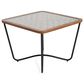Hearth and Haven Modern Square Coffee Table in Brown and Black, , large