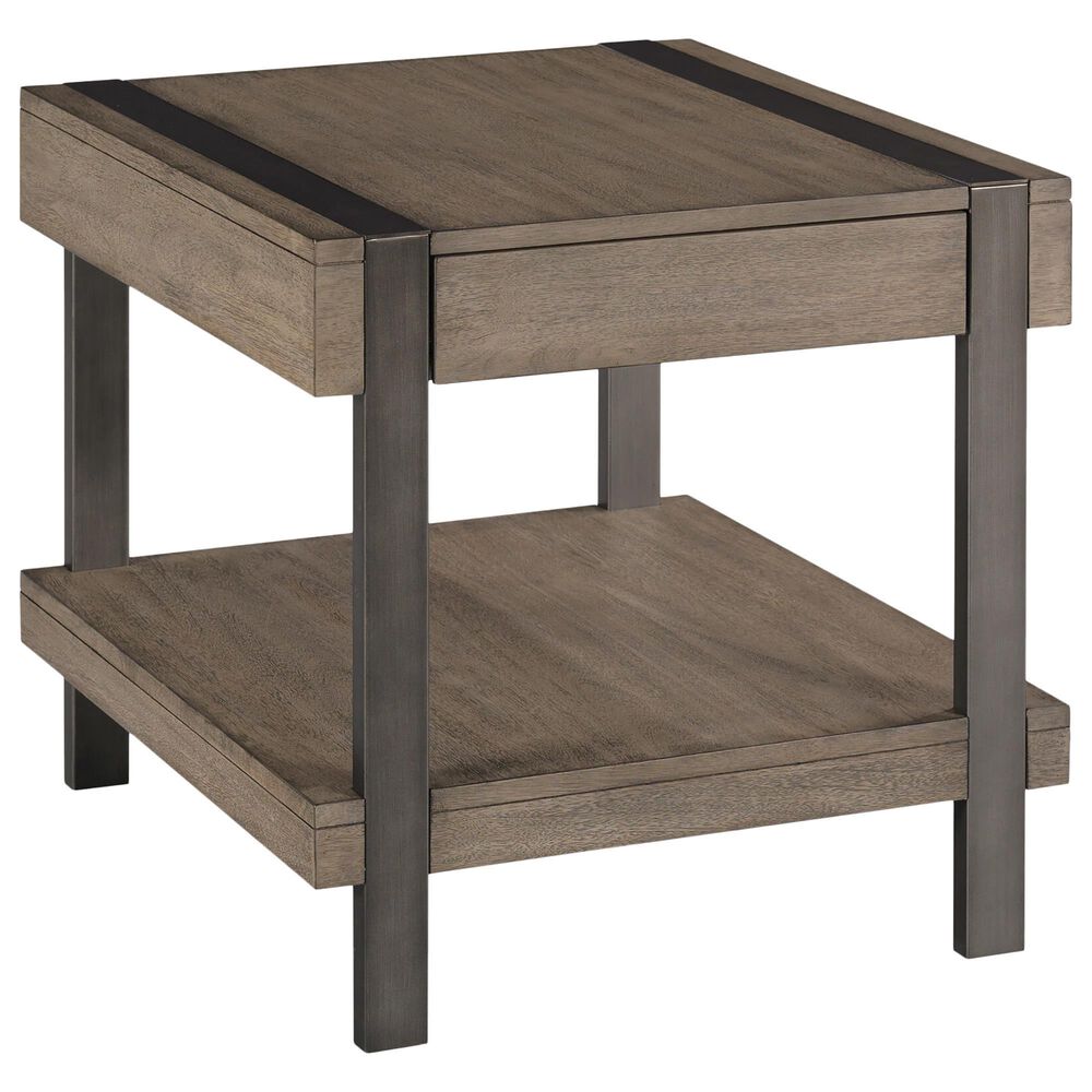 American Drew Sandler Drawer End Table in Colt Gray, , large
