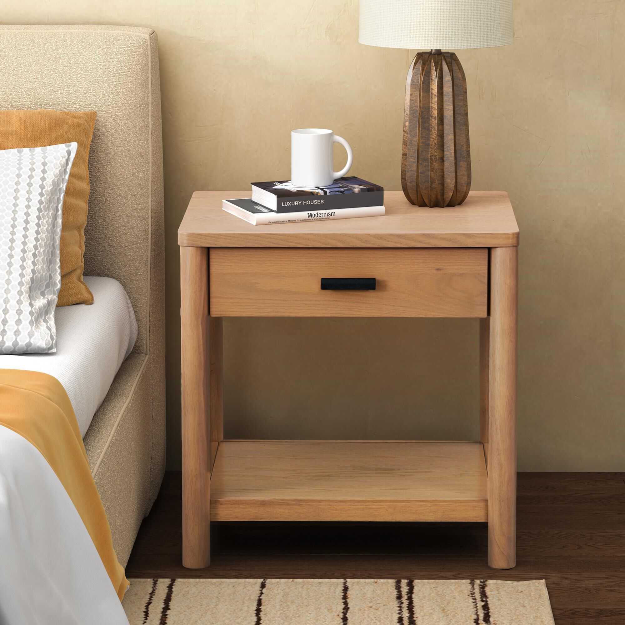 Safavieh Jaylessa 1-Drawer End Table in Natural