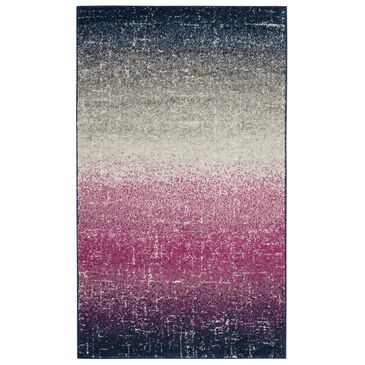 Safavieh Madison MAD601M-3 3" x 5" Fuchsia/Navy Area Rug, , large