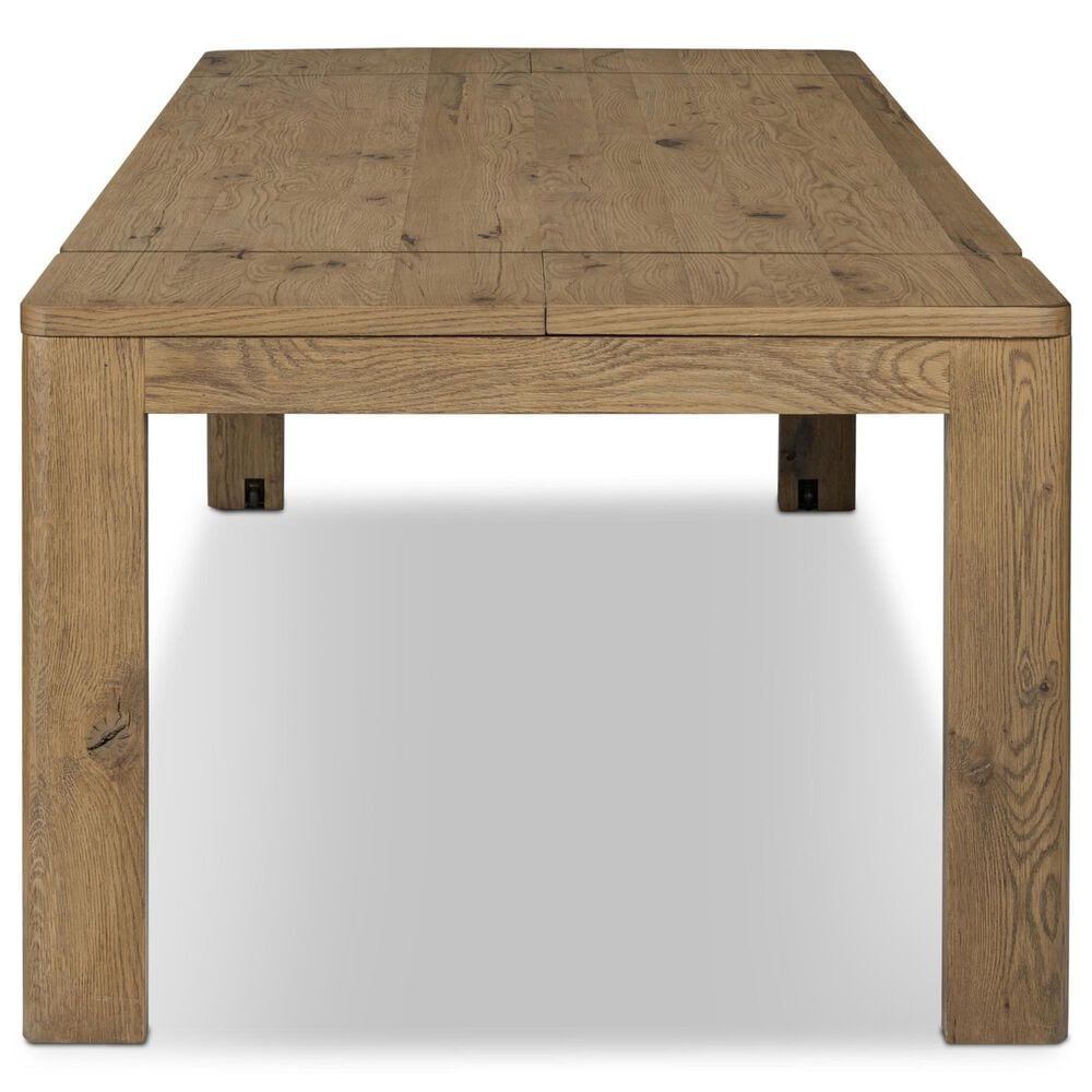 Four Hands Noeline Double Extension Dining Table in Resawn Worn Oak - Table Only, , large