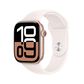 Apple Watch Series 10 GPS 46mm Rose Gold Aluminum Case with Light Blush Sport Band - M/L, , large