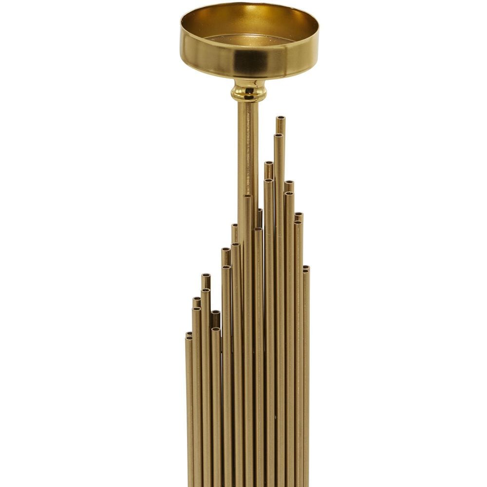 Maple and Jade Vertical Candle Holder in Polished Gold and Black &#40;Set of 2&#41;, , large