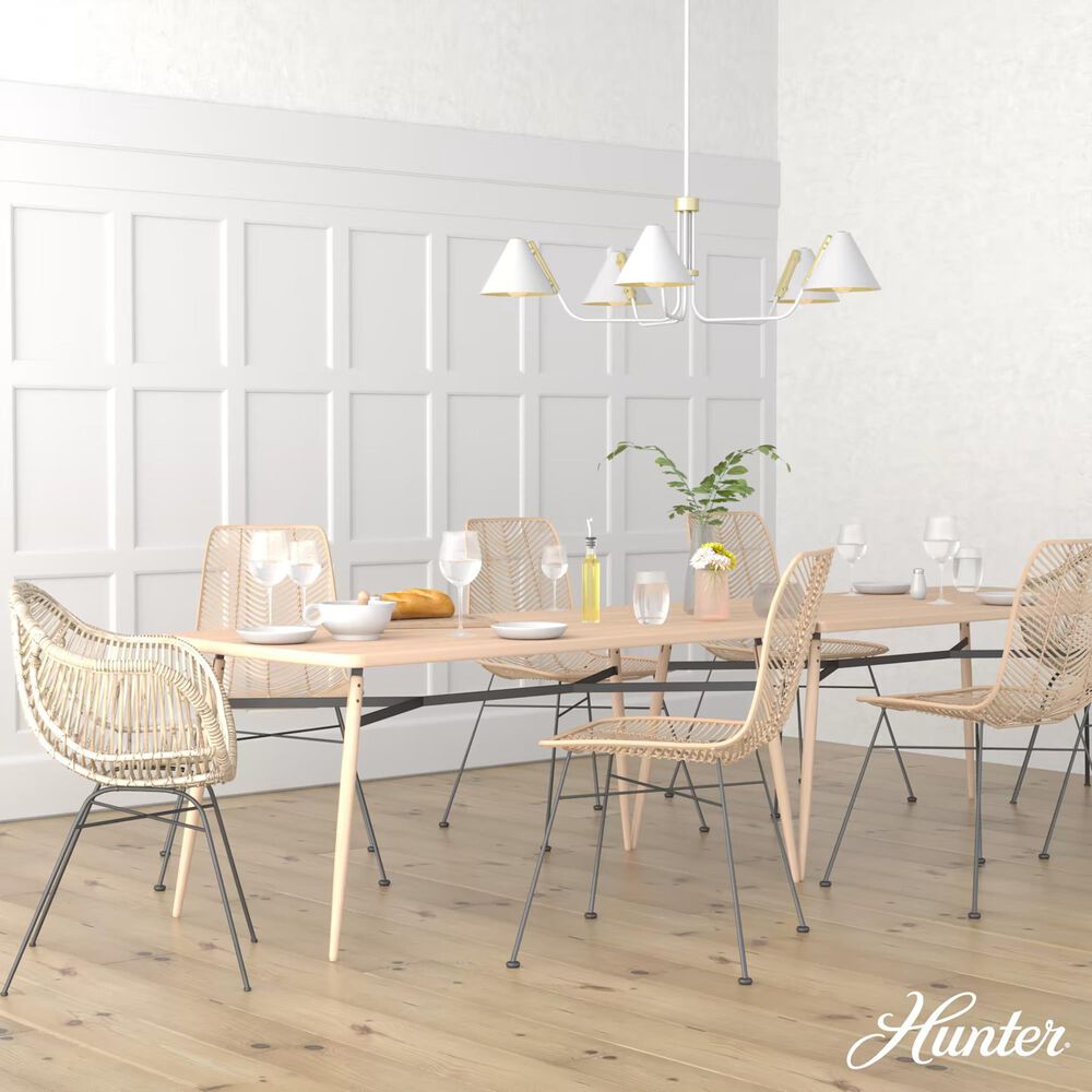 Hunter Grove Isle 5-Light Chandelier in Matte White, , large